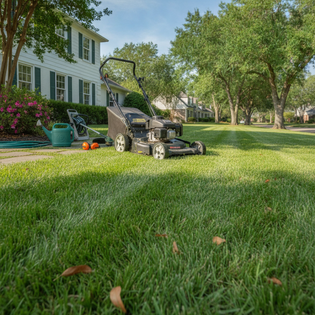 Lawn Maintenance- No Face and No Text